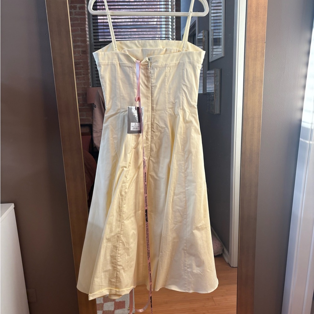 DOLLY Lemon Stretch Cotton A-Line Midi Sundress - Picture 8 of 9
